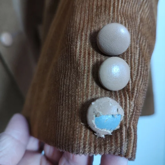 Vintage Pioneer Wear Camel Brown Corduroy Blazer with Tan Leather Accents - Picture 4 of 12